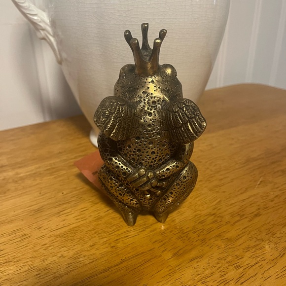 Vintage Genuine Brass Frog Figurine - Picture 3 of 4